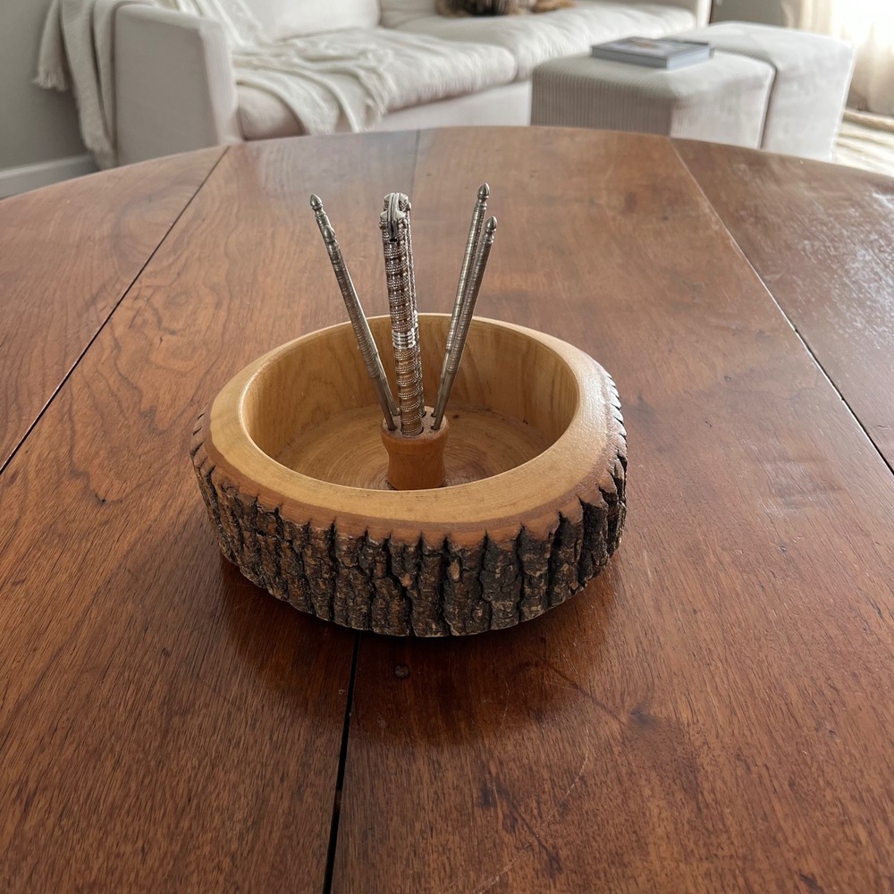 Vintage Live Edge Nut Bowl